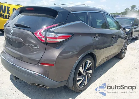 2015 Nissan Murano Platinum from USA, damaged, VIN 5N1AZ2MH8FN250342